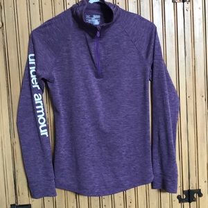 Under Armor purple 1/4 zip long sleeve shirt.